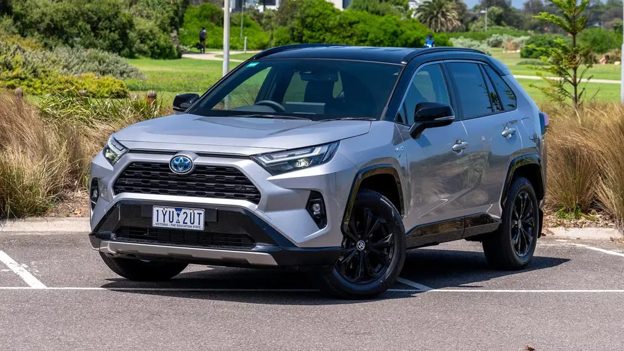 Toyota RAV4 presented as an example hybrid SUV sourced on request